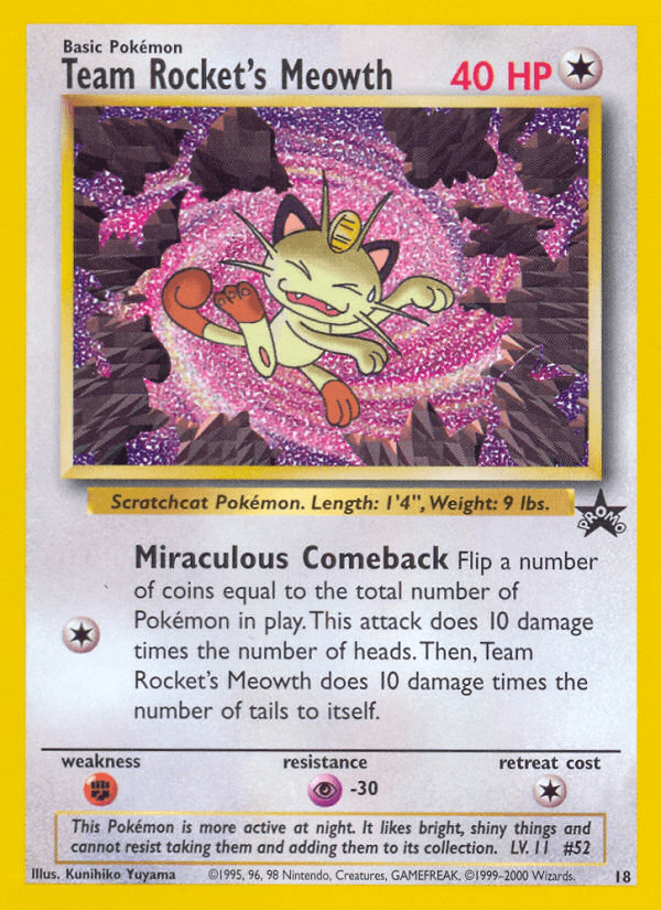 Team Rocket's Meowth card